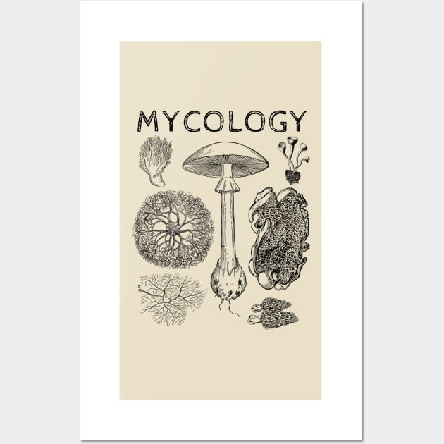 Mycology Fungi Mushroom Wall Art by soulfulprintss8